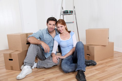 Residential relocation scene in a Tottenham street