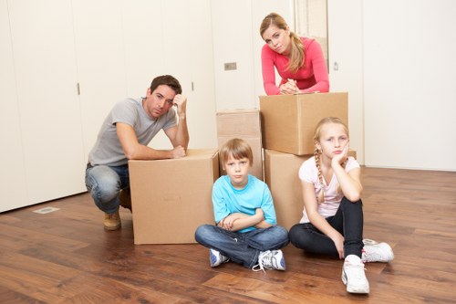 Organised storage space for furniture and boxes in Tottenham