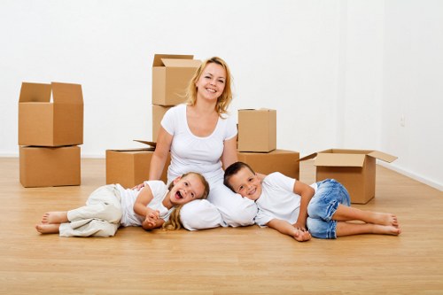 Packing materials and organised boxes used by Tottenham movers