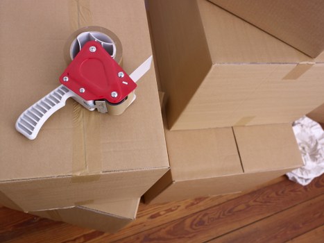 Secure archive storage area for Tottenham businesses with labeled boxes